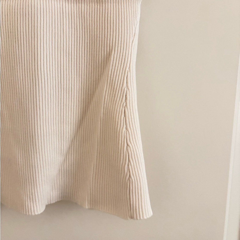 Zara Ivory Ribbed Tank Top - Picture 5 of 7